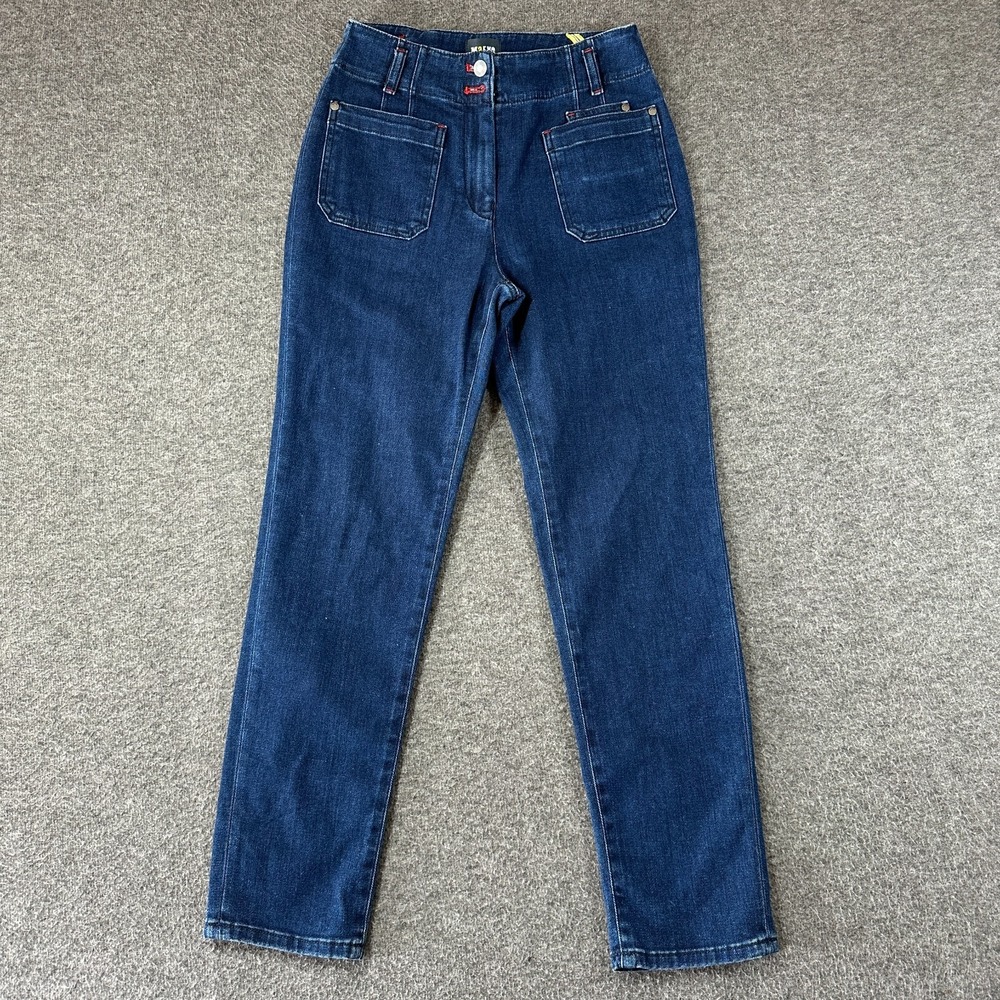 Anthropologie Maeve Junie High Rise Slim Leg Preppy Jean Womens Size 27 Blue